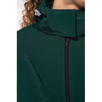 Ladies' detachable hooded softshell jacket